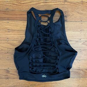ALO yoga brand Movement corset crop top sports bra size Small GUC